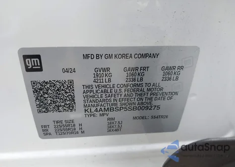 2025 Buick Encore Gx Preferred Fwd from USA, damaged, VIN KL4AMBSP5SB009275